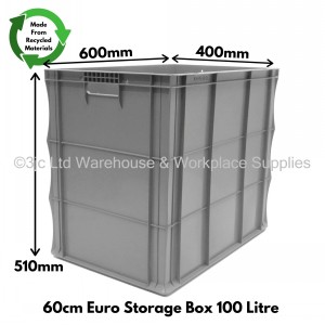 Heavy Duty Stacking Euro Box 60cm 99 Litre
